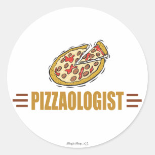 Sticker Rond Pizza drôle