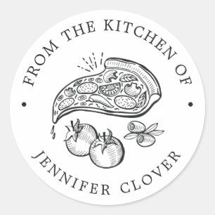 Sticker Rond Pizza Gastronomique À Thème