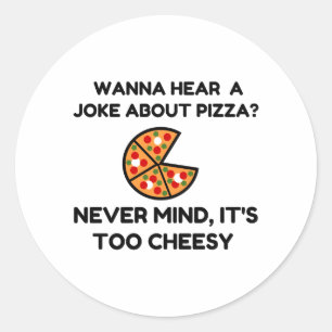Sticker Rond Pizza Joke