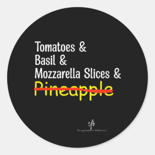 Sticker Rond Pizza Margherita W/O Ananas