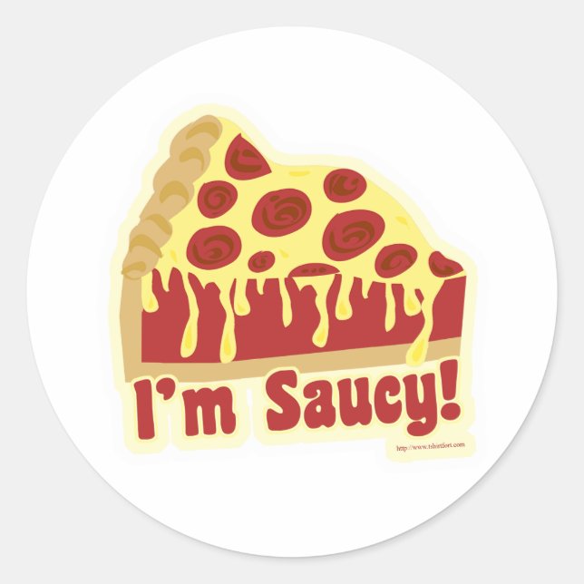Sticker Rond Pizza profonde si souillée (Devant)