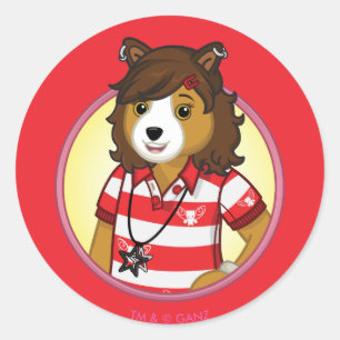 Sticker Rond PJ Collie