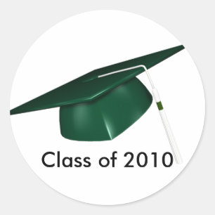 Sticker Rond Plafond de graduation verte personnalisée KRW