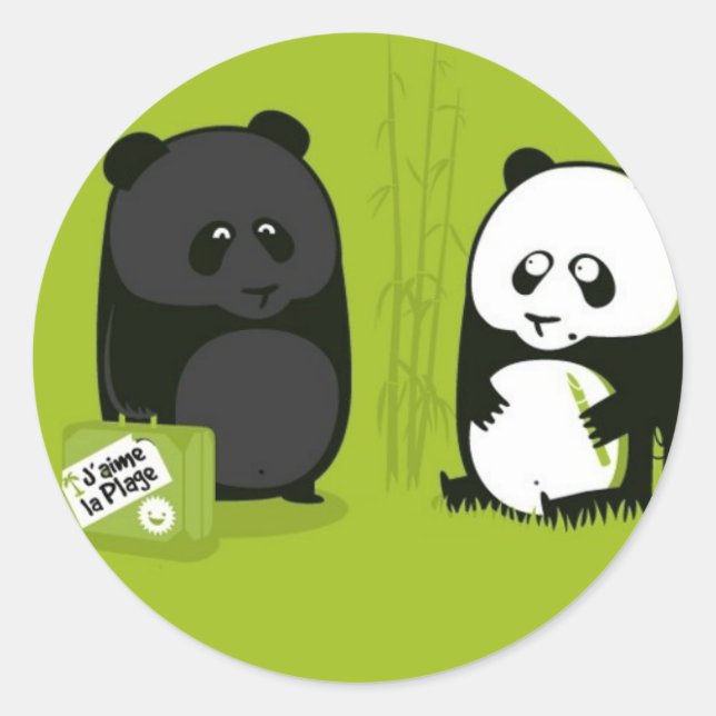 Sticker Rond Plage (Devant)