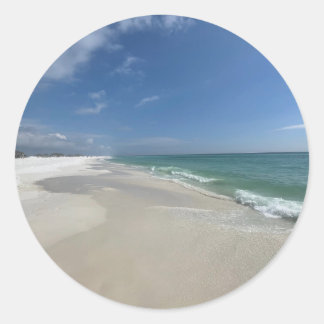 Sticker Rond Plage