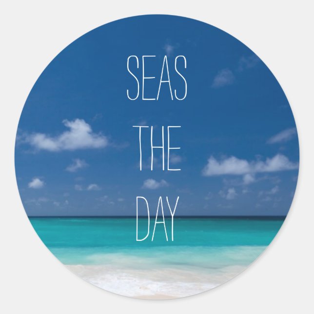 Sticker Rond Plage de mots (Devant)