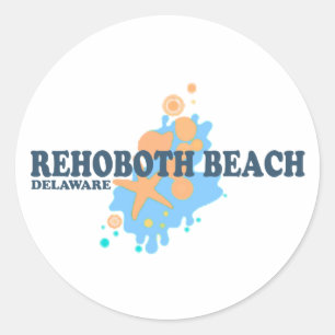 Sticker Rond Plage de Rehoboth