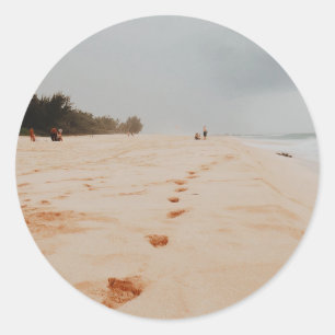 Sticker Rond Plage du pipeline