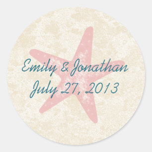 Sticker Rond Plage Starfish