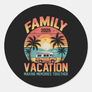 Sticker Rond Plage Vacances Faire Souvenirs Réunion familiale 2
