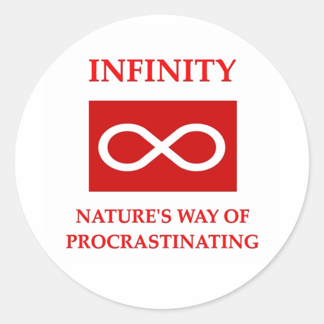 Sticker Rond plaisanterie de maths (Devant)