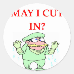 Sticker Rond plaisanterie drôle de docteur