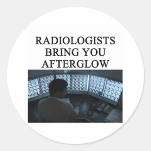 Sticker Rond plaisanterie drôle de radiologie