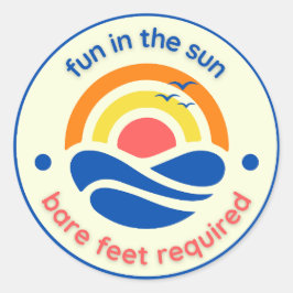 Sticker Rond Plaisir au soleil
