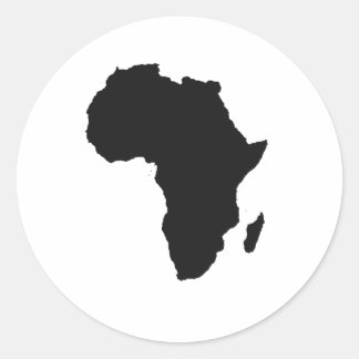 Sticker Rond Plan Afrique