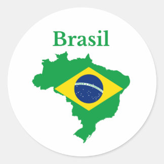 Sticker Rond Plan Brazil Map