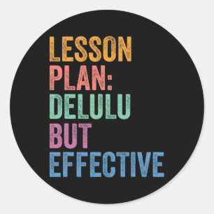 Sticker Rond Plan de cours de rentrée pour la génération Z Alph