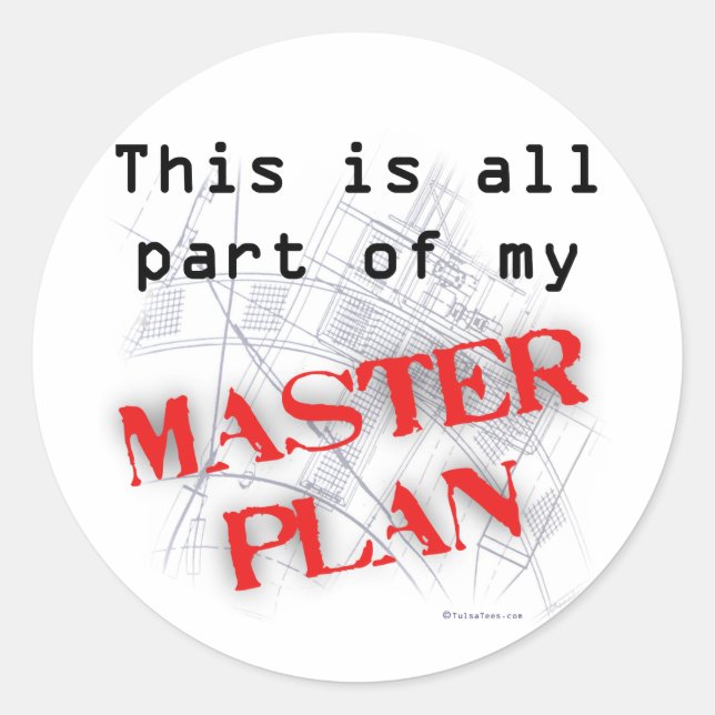 Sticker Rond Plan directeur (Devant)