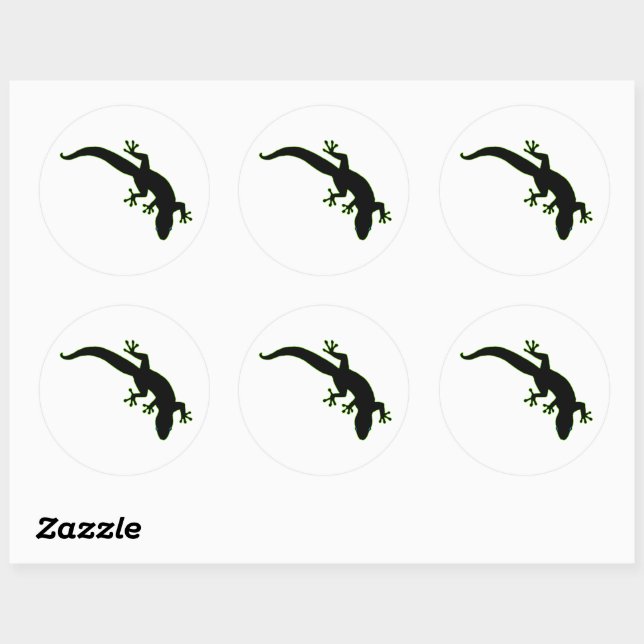 Sticker Rond Plan vert de GECKO (Feuille)