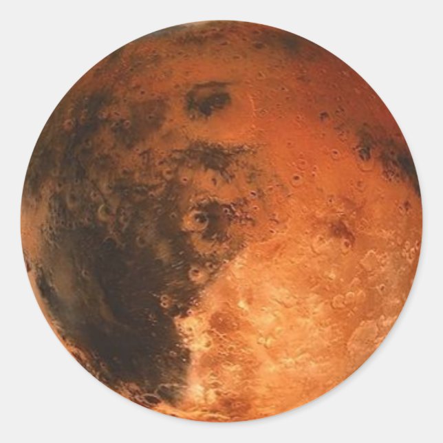 Sticker Rond PLANET MARS (système solaire) ~ (Devant)