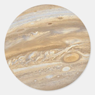 Sticker Rond Planète Jupiter