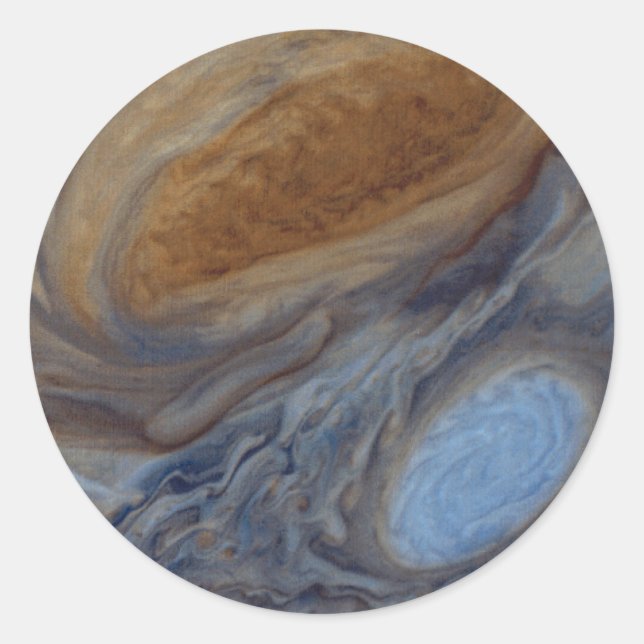 Sticker Rond Planète Jupiter Great Red Spot (Devant)