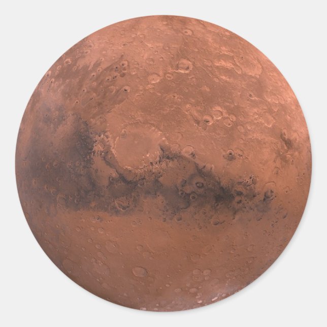 Sticker Rond planète rouge Mars (Devant)