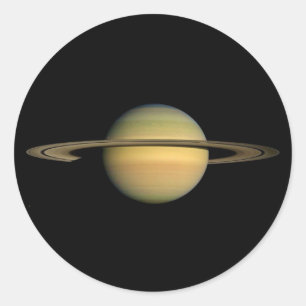 Sticker Rond PLANÈTE SATURN PENDANT le ~~ d'ÉQUINOXE (systèm