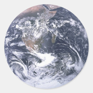 Sticker Rond Planète Terre du Jour des terres spatial