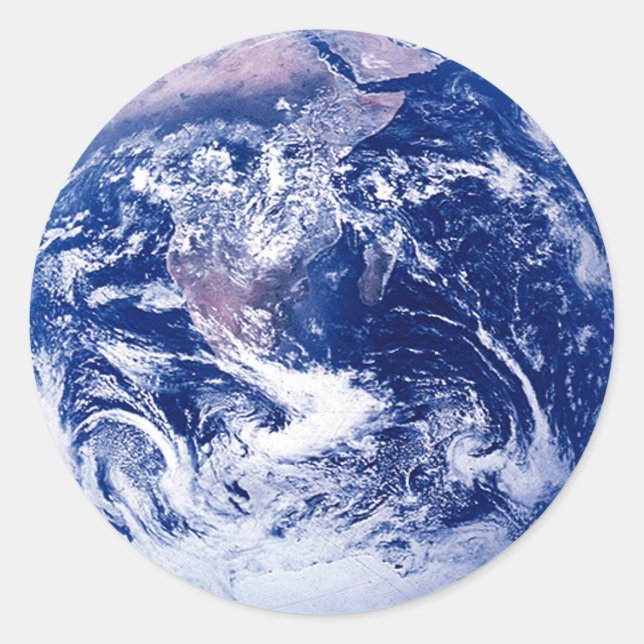 Sticker Rond Planète Terre Espace Extraordinaire Image (Devant)