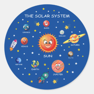 Sticker Rond Planètes du système solaire
