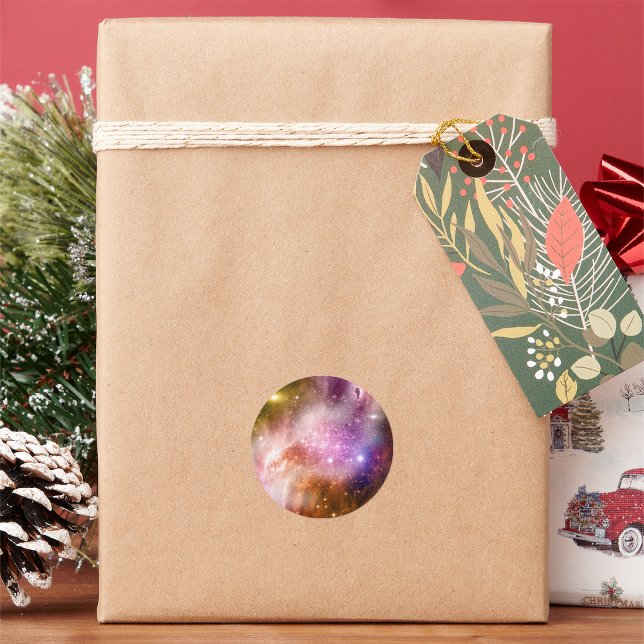 Sticker Rond Planètes Et Galaxie (Créateur téléchargé)