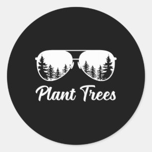 Sticker Rond Plantes Arbres Jour des terres Pour Arbres Plantes