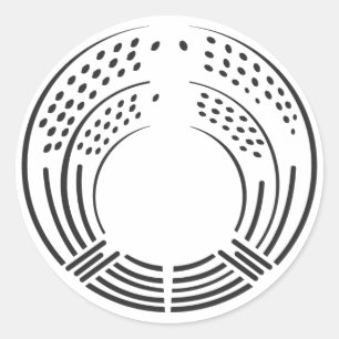 Sticker Rond plantes [Famille Crest]
