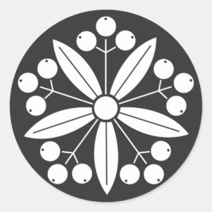 Sticker Rond plantes [Famille Crest]