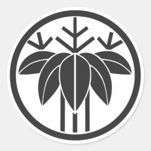 Sticker Rond plantes [Famille Crest]