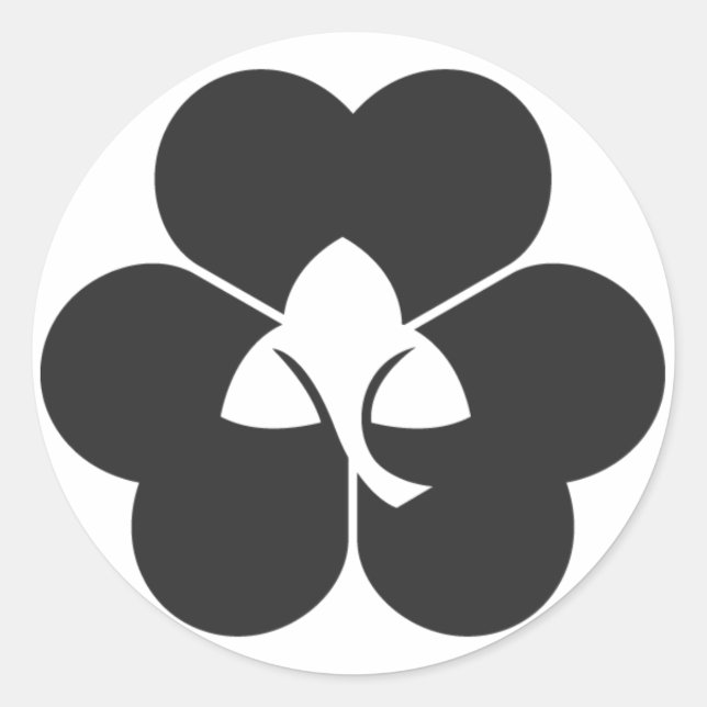 Sticker Rond plantes [Famille Crest] (Devant)