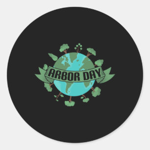 Sticker Rond Plantes Trees Von Arbor Day Être un écologiste