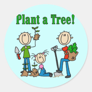 Sticker Rond Plantez le T-shirts et les cadeaux d'un arbre
