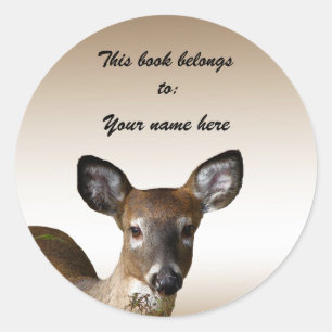 Sticker Rond Plaque de cerfs
