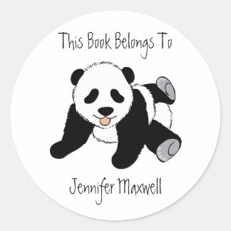 Sticker Rond Plaque de l'ours Panda