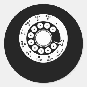 Sticker Rond Plaque de numérotation Rotary Téléphone Téléphone