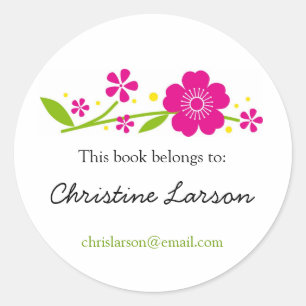 Sticker Rond Plaque de réservation Cerise Blossoms