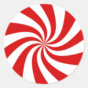 Sticker Rond plaque de sucre de canne rouge