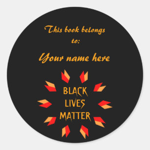 Sticker Rond Plaque d'enregistrement Black Lives Matt
