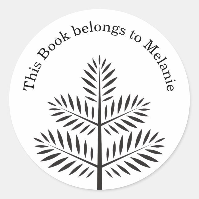 Sticker Rond Plaque d'enregistrement de la branche botanique tr (Devant)