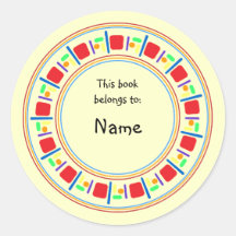 Plaque jaune avec bordure colorée