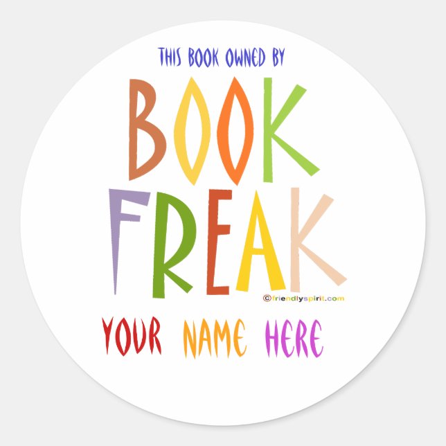 Sticker Rond Plaque livre (Devant)