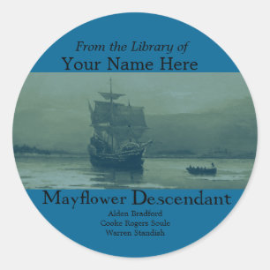 Sticker Rond Plaque Mayflower