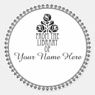 Sticker Rond Plaque ronde style Art déco